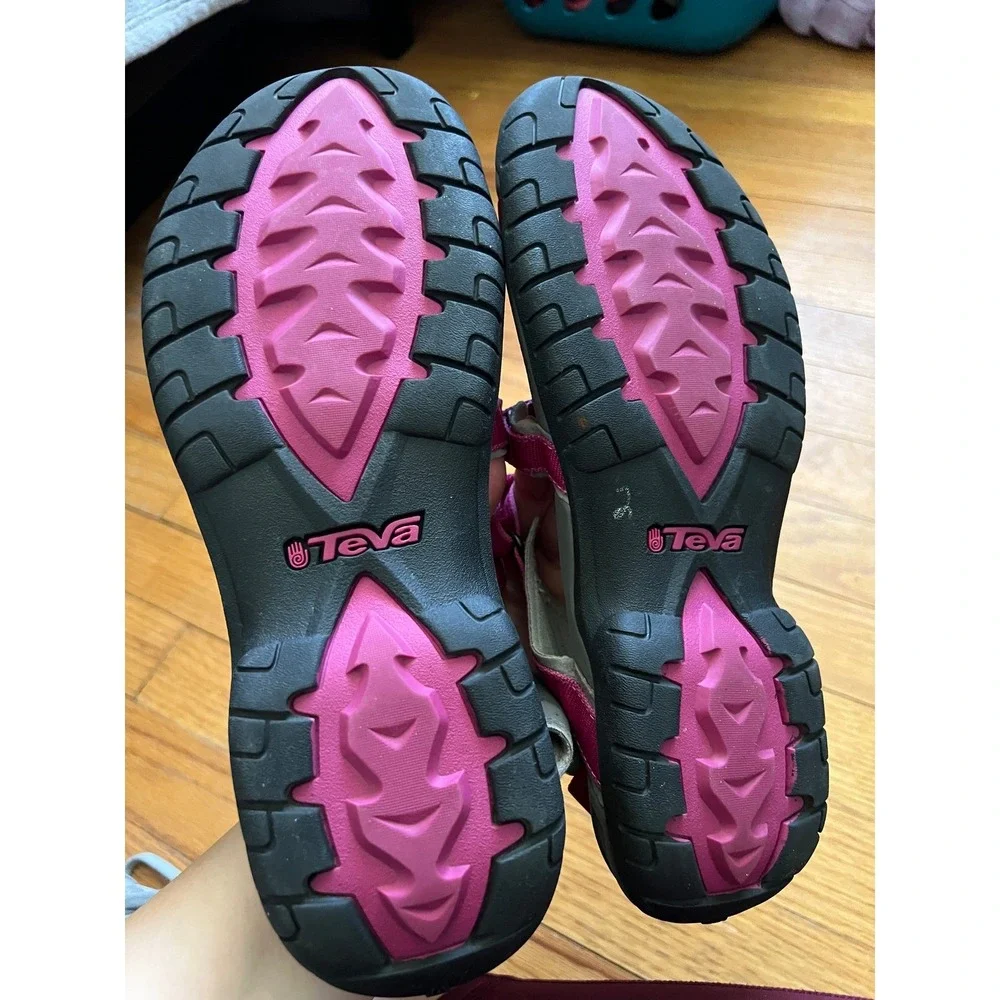 Teva Verra Sandals Strappy Hiking Outdoor Gray Magenta Women Size - Picture 4 of 7